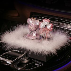 Gấu Bearbrick nạm đá kết hợp hoa xe hơi