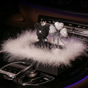 Gấu Bearbrick nạm đá kết hợp hoa xe hơi