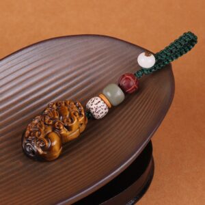 Móc chìa khóa Tỳ Hưu đá mắt hổ