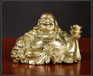 Phật Di Lặc bằng đồng nguyên chất để oto