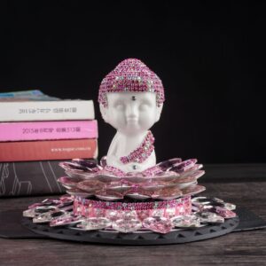 Tượng Phật Như Lai nạm đá để oto