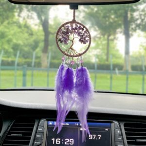 Dây treo oto Dreamcatcher lông vũ nhiều màu
