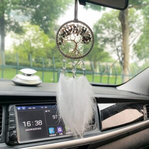 Dây treo oto Dreamcatcher lông vũ nhiều màu