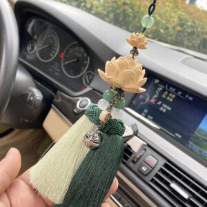 Khánh trang trí oto hoa sen điêu khắc thủ công