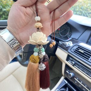 Khánh trang trí oto hoa sen điêu khắc thủ công