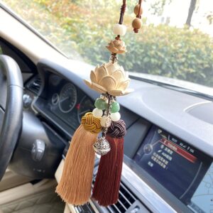 Khánh trang trí oto hoa sen điêu khắc thủ công